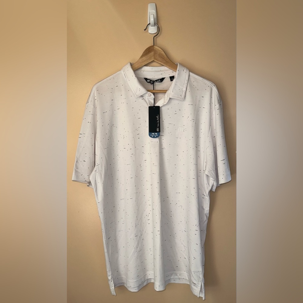 NWT Travis Mathew Polo Size Large - Speckled White